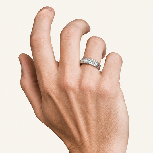 Lab Grown Diamond 2.00 CT Round Cut Men's Band