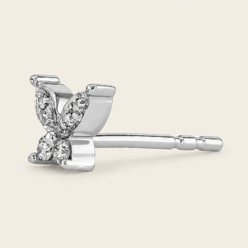 Moissanite 0.80 CT Round Cut Diamond Stud Earrings (V1)
