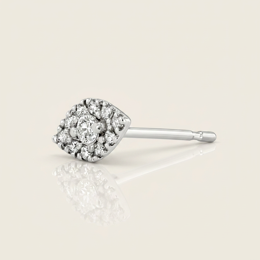 Moissanite 0.20 CT Round Cut Diamond Stud Earrings