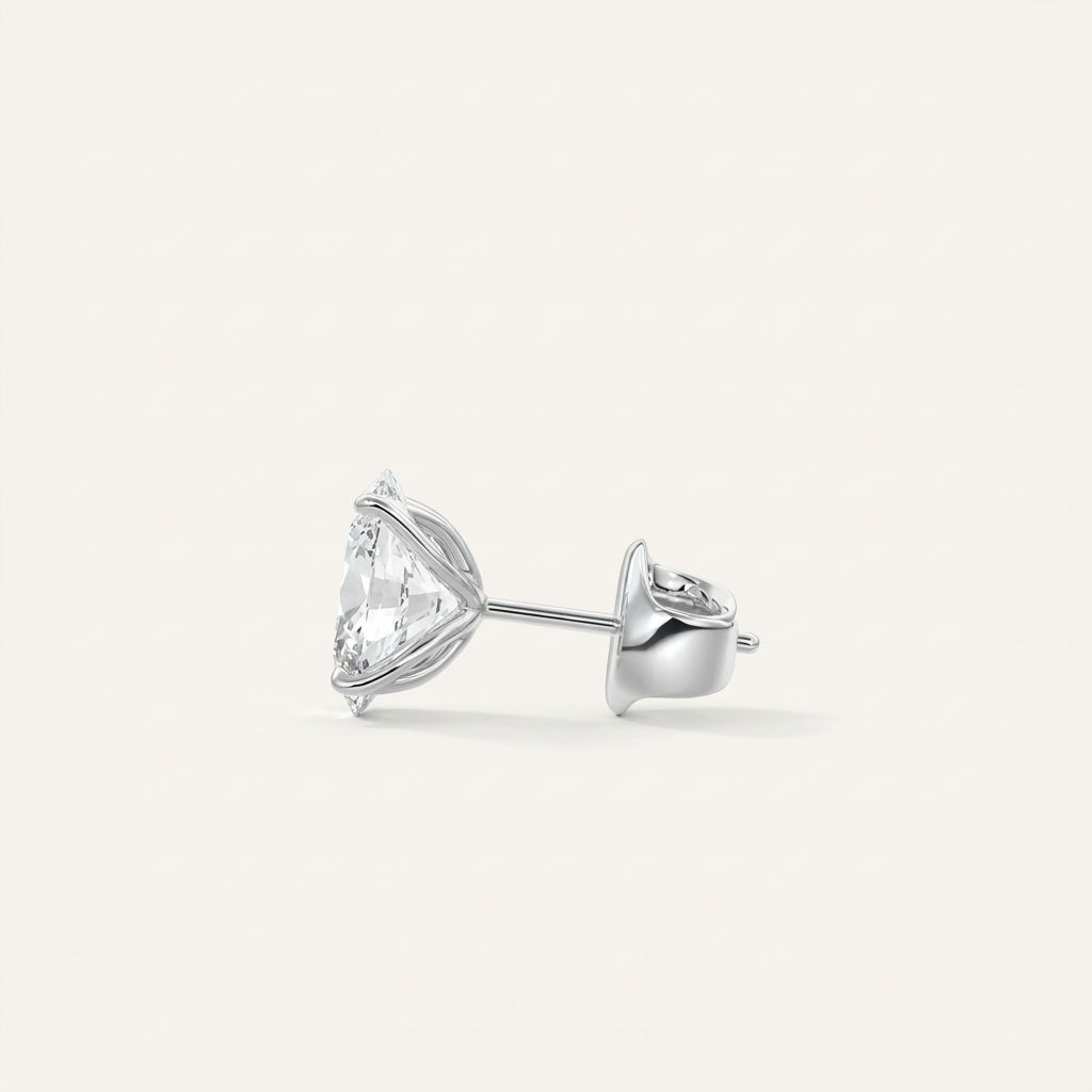 Moissanite 1.00 CT Oval Cut Diamond Stud Earrings (V3)