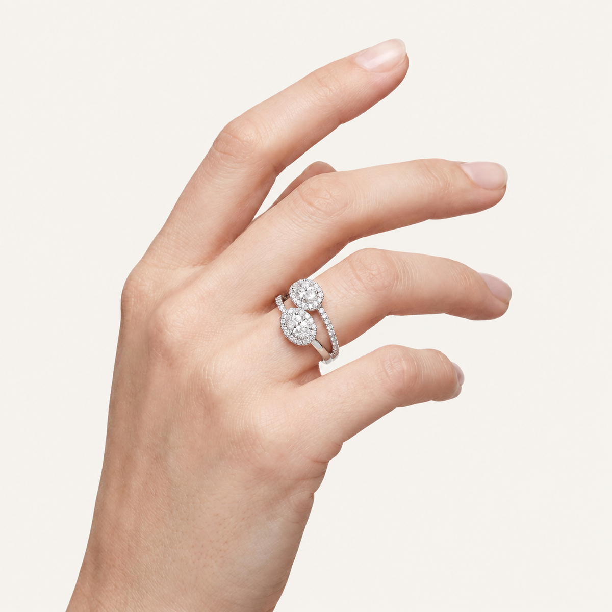 Lab Grown Diamond 1.00 CT Oval Cut Toi Et Moi Ring