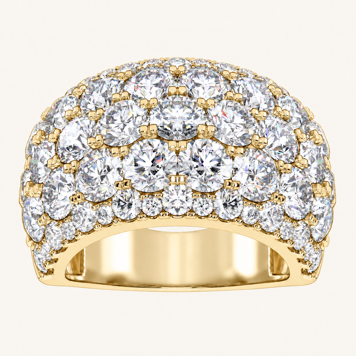 Lab Grown Diamond 6.00 CT Round Cut Men's Ring