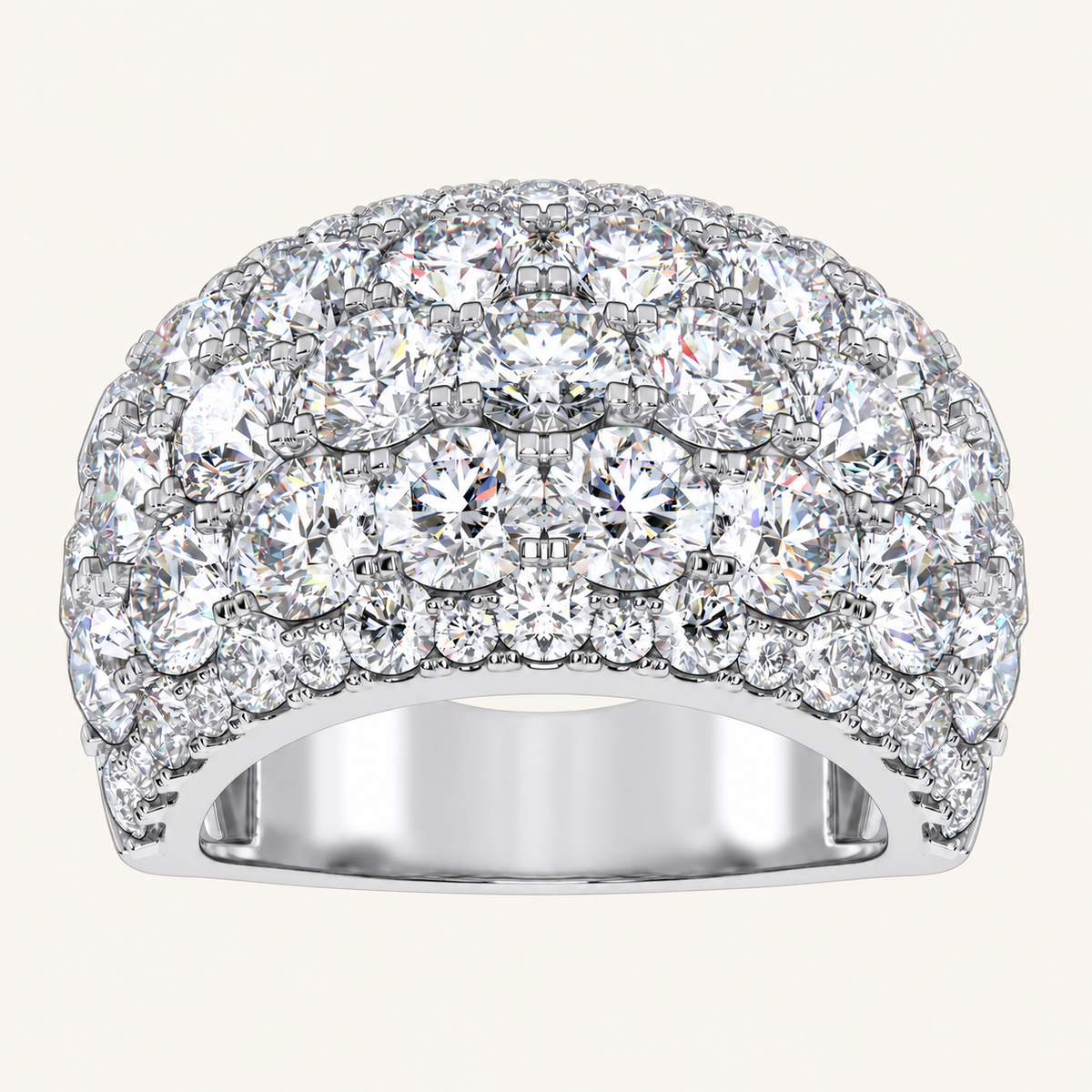 Lab Grown Diamond 6.00 CT Round Cut Men's Ring