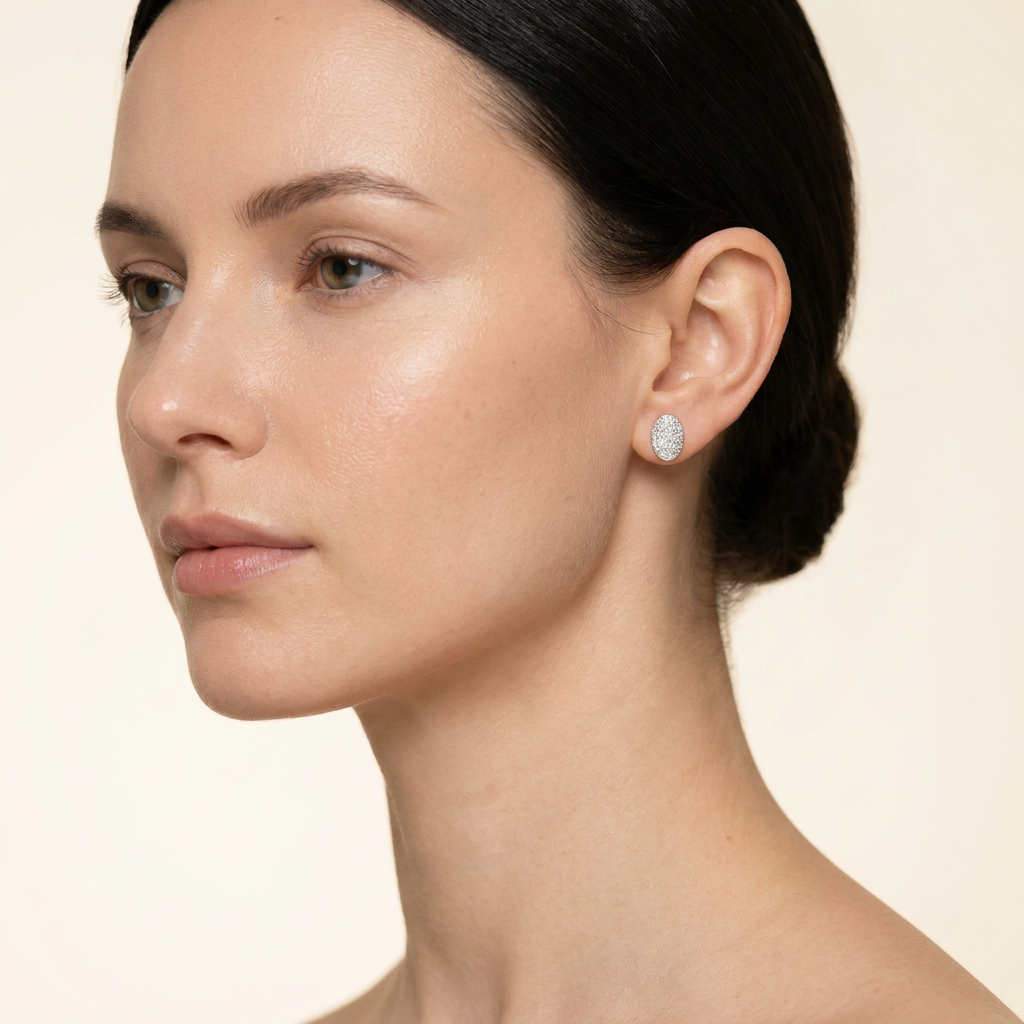 Moissanite 0.30 CT Round Cut Diamond Stud Earrings