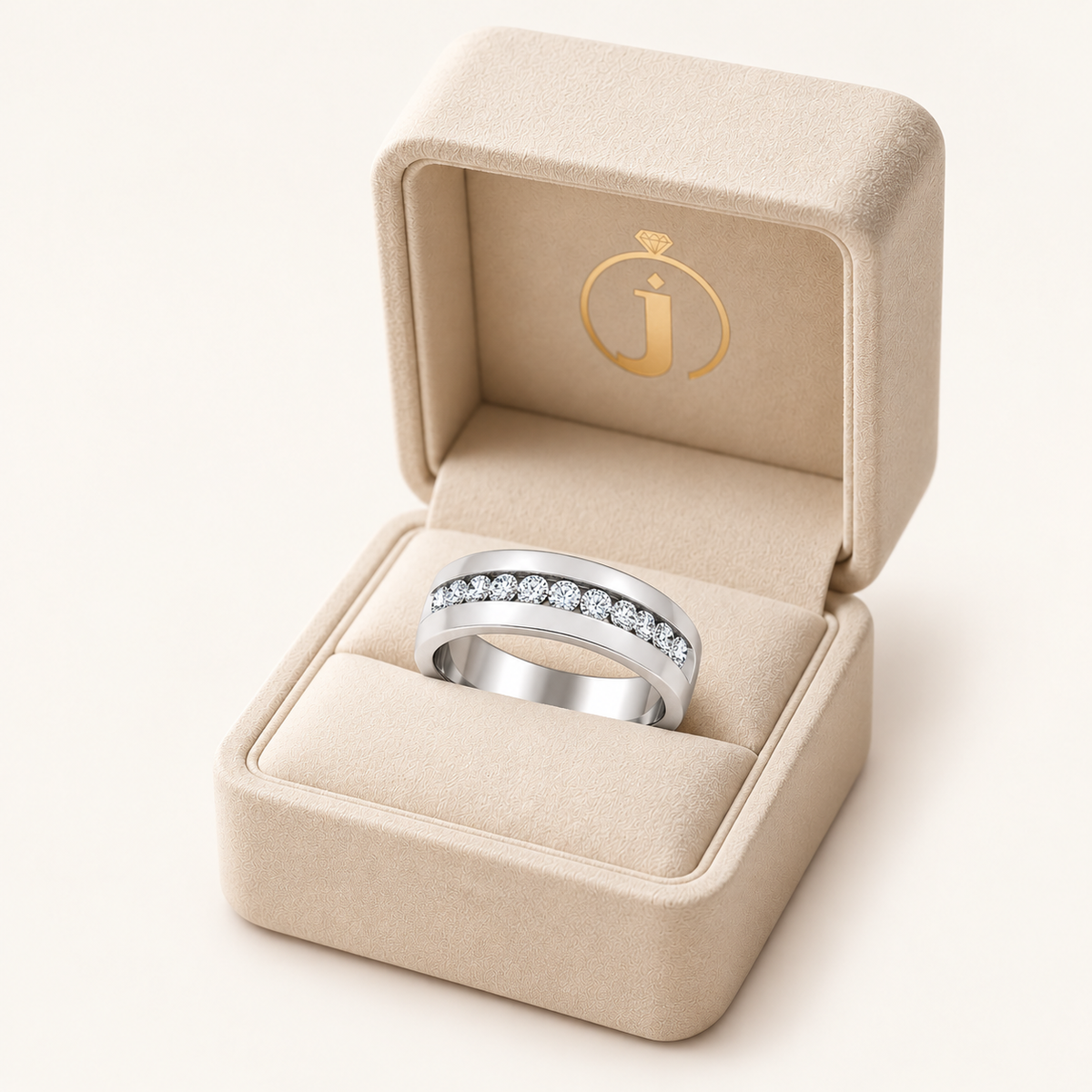 Lab Grown Diamond 0.48 CT Round Cut Men's Ring