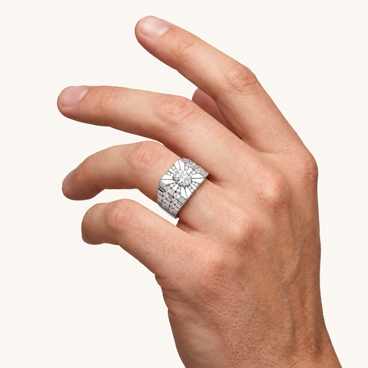 Lab Grown Diamond 2.25 CT Oval Cut Men's Ring