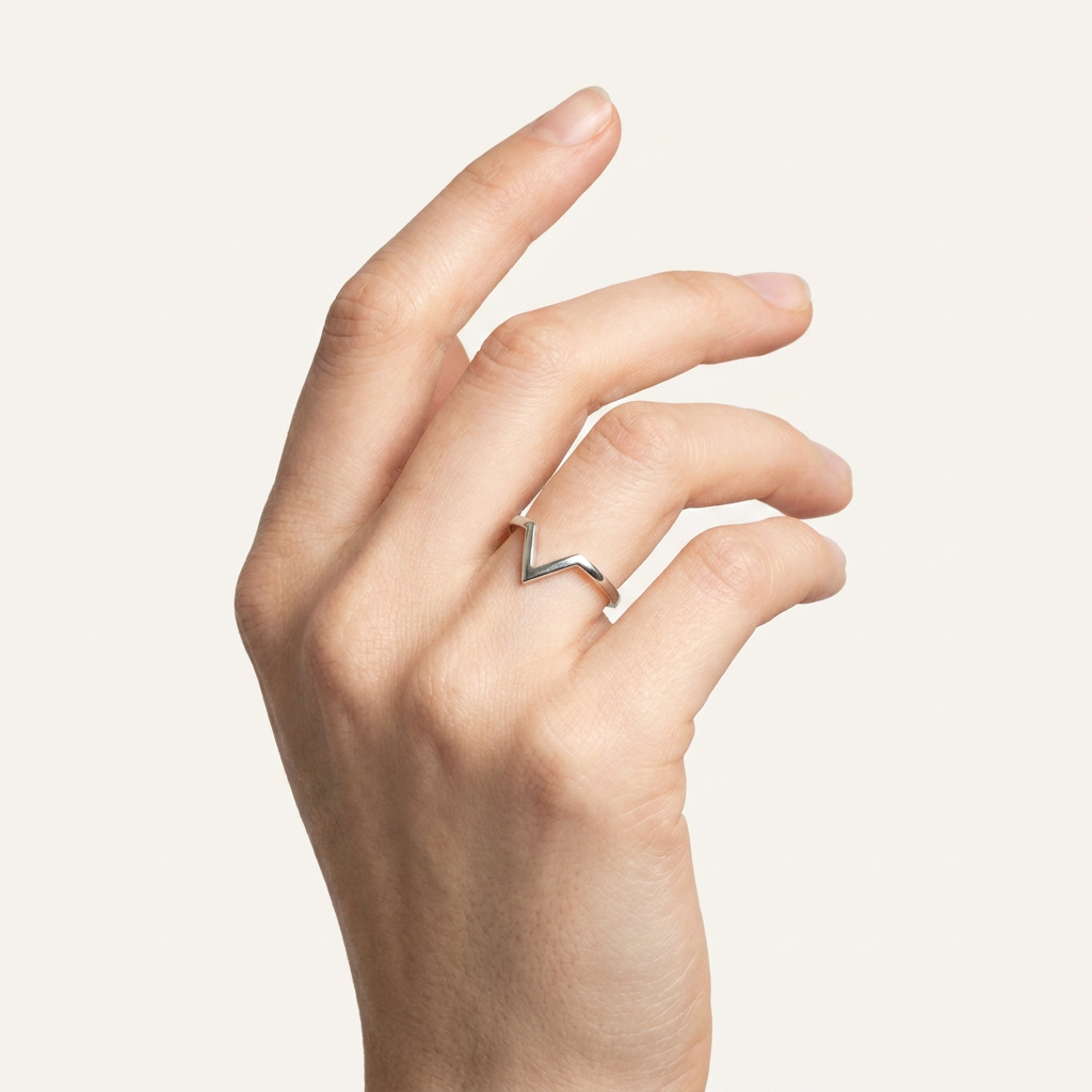 Contemporary V-Shape Plain Wedding Band
