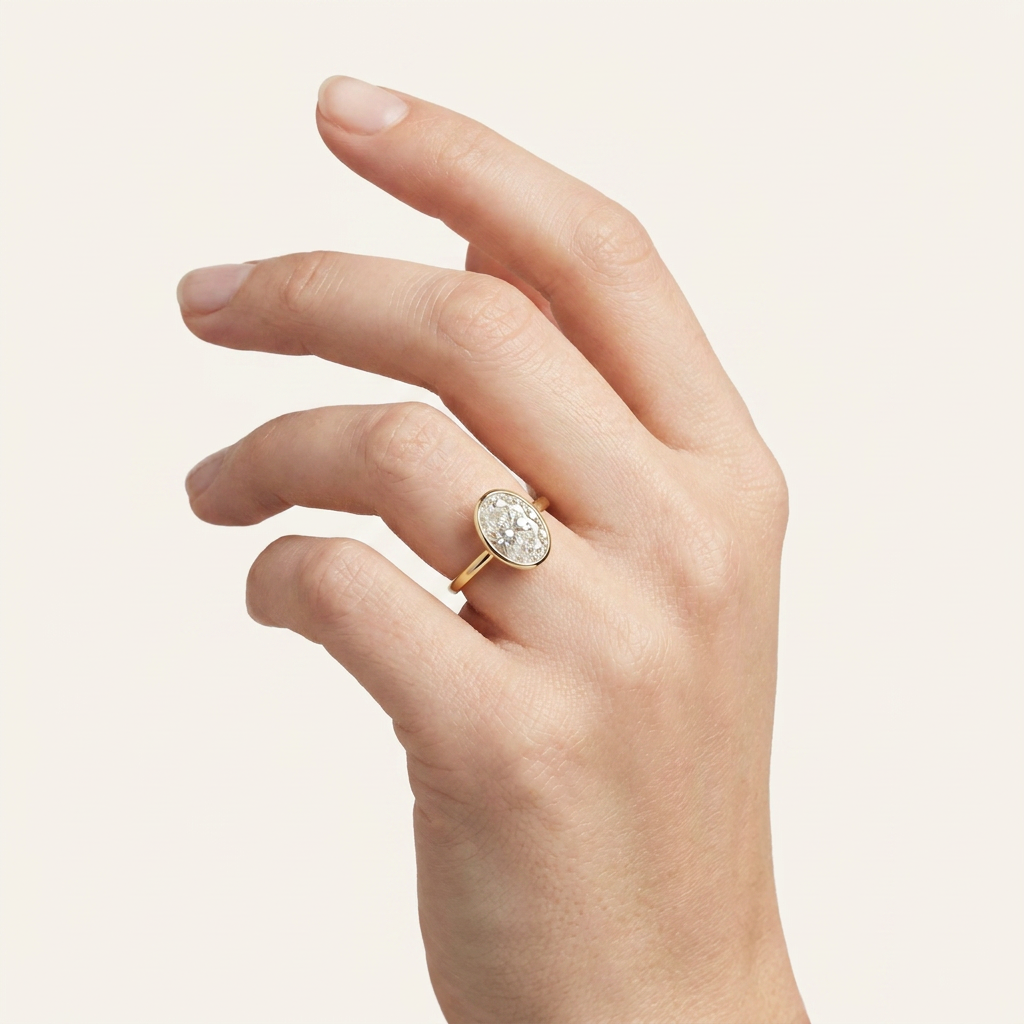 Moissanite 2.40 CT Oval Cut Diamond Solitaire Ring