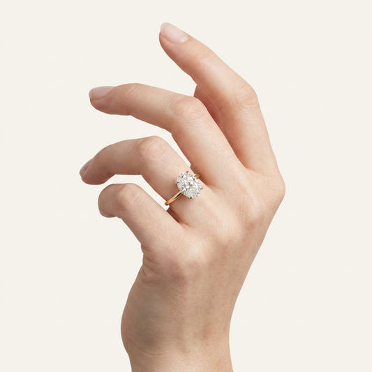 Moissanite 1.90 CT Oval Cut Diamond Solitaire Ring