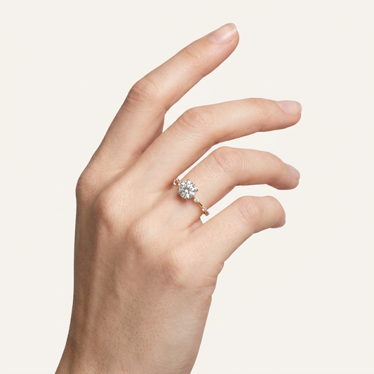 Moissanite 3.65 CT Round Cut Diamond Solitaire Ring