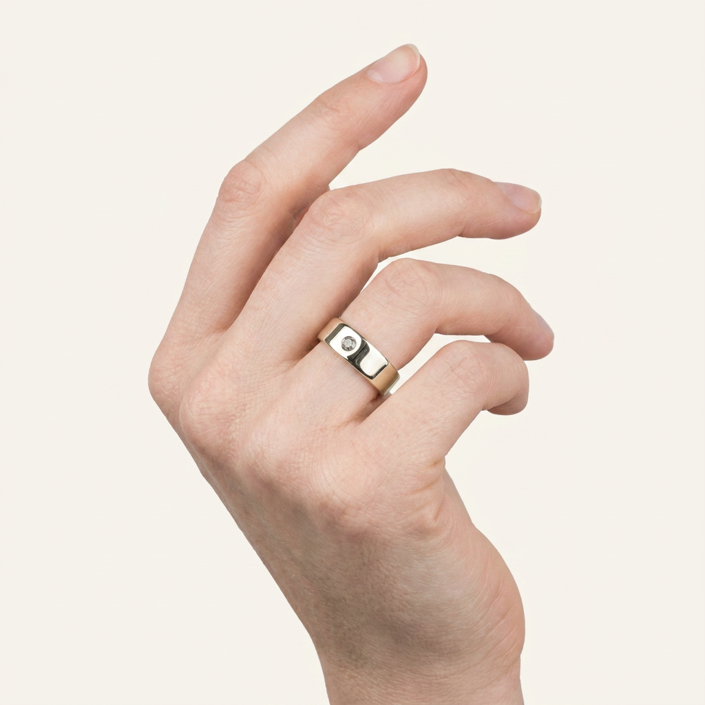 Natural Salt & Pepper 0.10 CT Round Cut Victorian Diamond Band