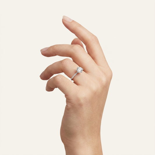 Moissanite 1.20 CT Round Cut Diamond Solitaire Ring