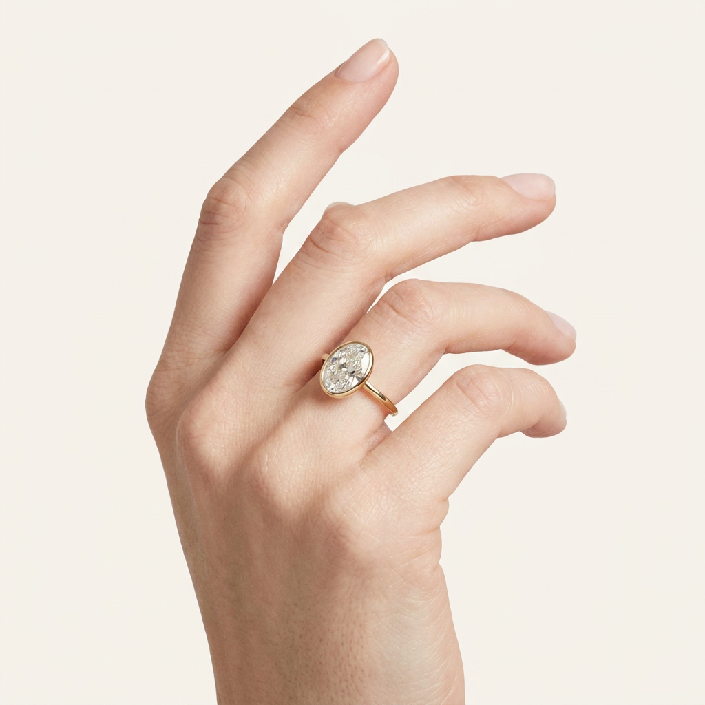 Moissanite 2.80 CT Oval Cut Diamond Solitaire Ring