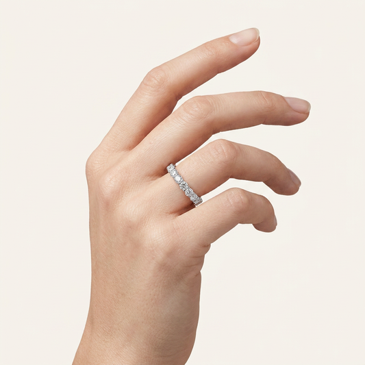 Moissanite 2.15 CT Round Cut Diamond Ring