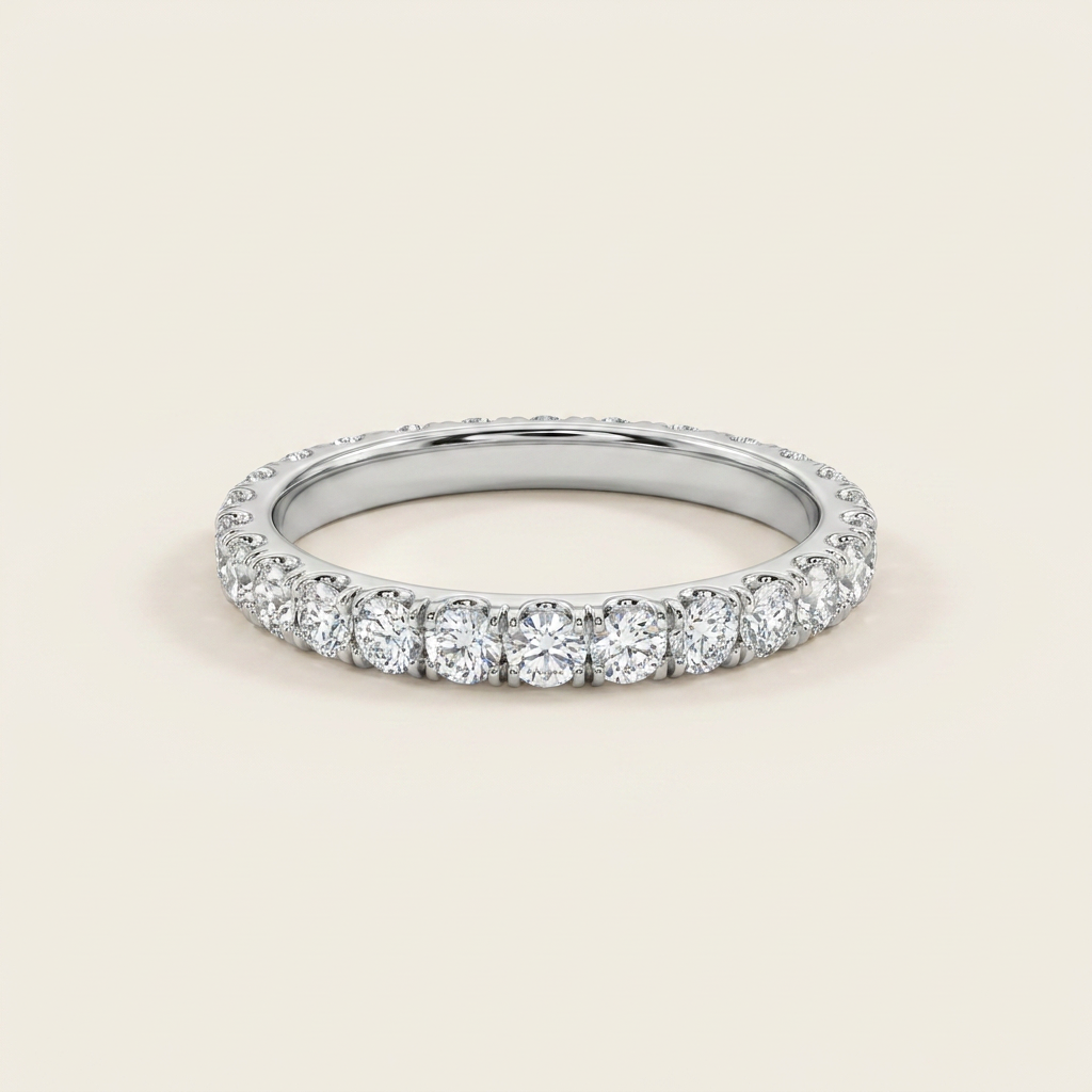 Moissanite 2.15 CT Round Cut Diamond Ring