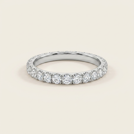 Moissanite 2.15 CT Round Cut Diamond Ring