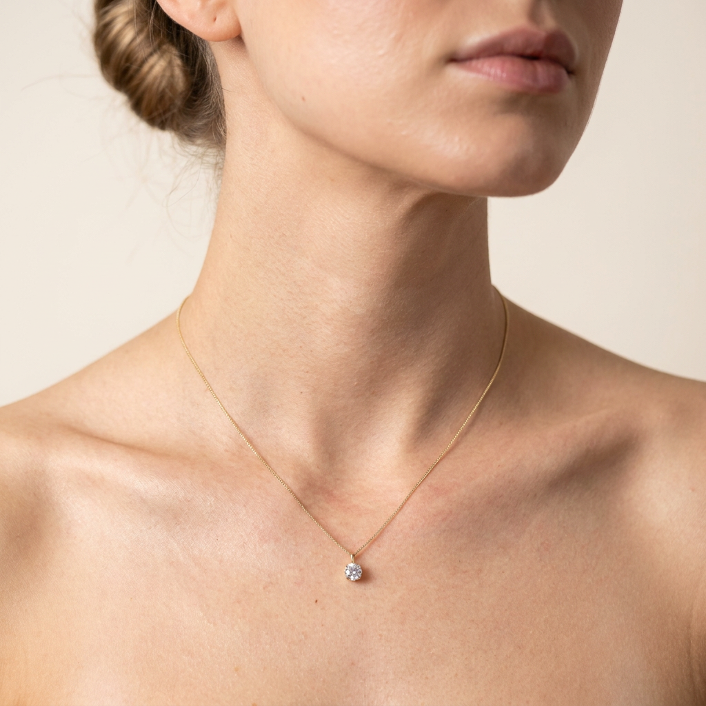 1.09 CT Round Cut Salt and Pepper Diamond Necklace