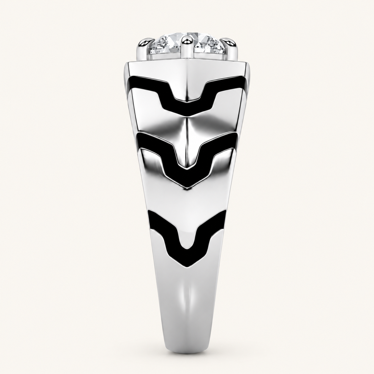 Lab Grown Diamond 1.50 CT Round Cut Men's Ring