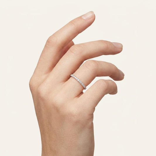 Moissanite 0.40 CT Round Cut Diamond Ring
