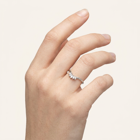 Moissanite 0.15 CT Marquise Cut Diamond Ring
