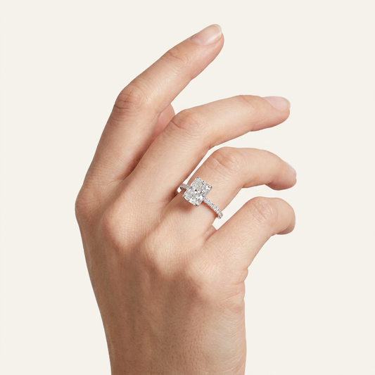 Moissanite 1.80 CT Radiant Cut Diamond Solitaire Ring
