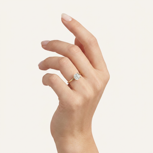 Moissanite 3.00 CT Cushion Cut Diamond Dainty Solitaire Ring