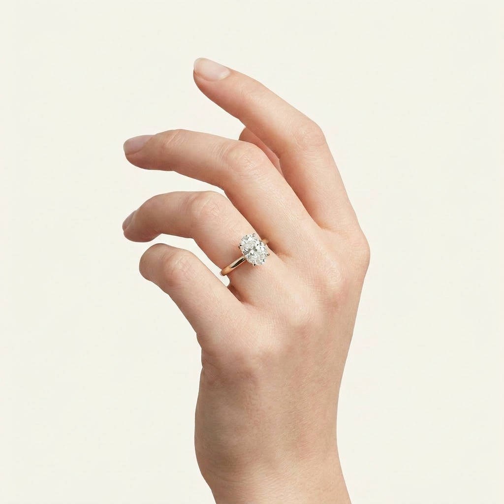 Moissanite 2.70 CT Oval Cut Diamond Solitaire Ring