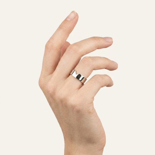 V-Shape Handcrafted Plain Wedding Band