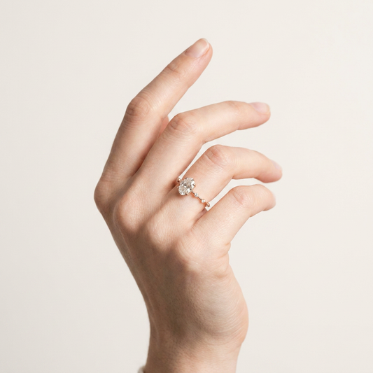 Moissanite 2.45 CT Oval Cut Diamond Solitaire Ring