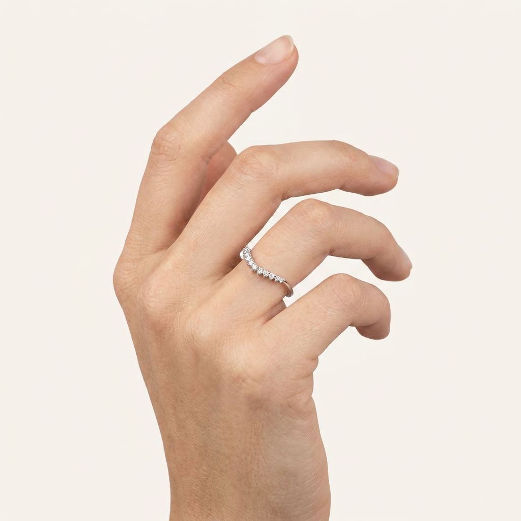 Moissanite 0.26 CT Round Cut Diamond Ring