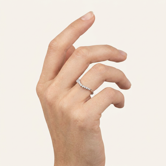 Moissanite 0.26 CT Round Cut Diamond Ring