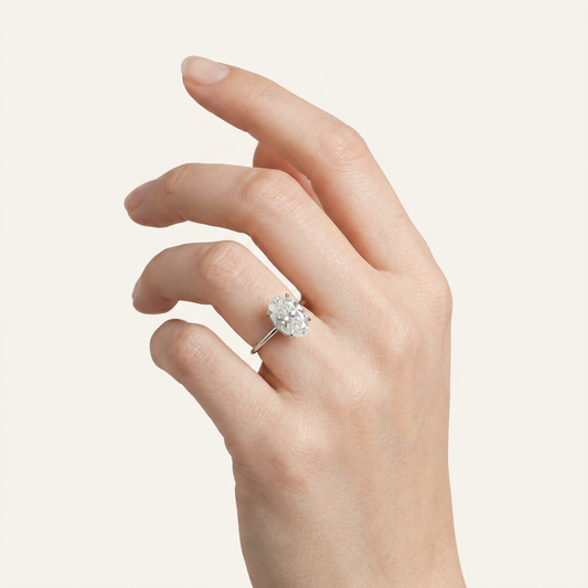 Moissanite 3.50 CT Oval Cut Diamond Solitaire Ring