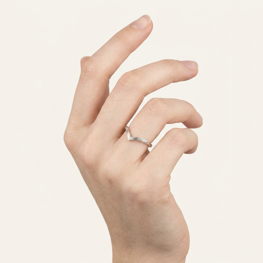 Vintage Notched Cuff Plain Wedding Band