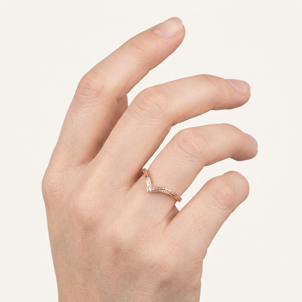 Classic V-Shape Plain Wedding Band