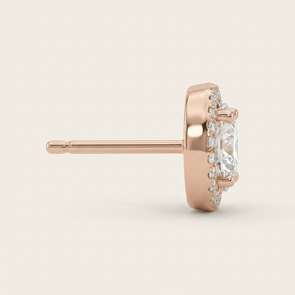 Moissanite 2.40 CT Round Cut Diamond Stud Earrings