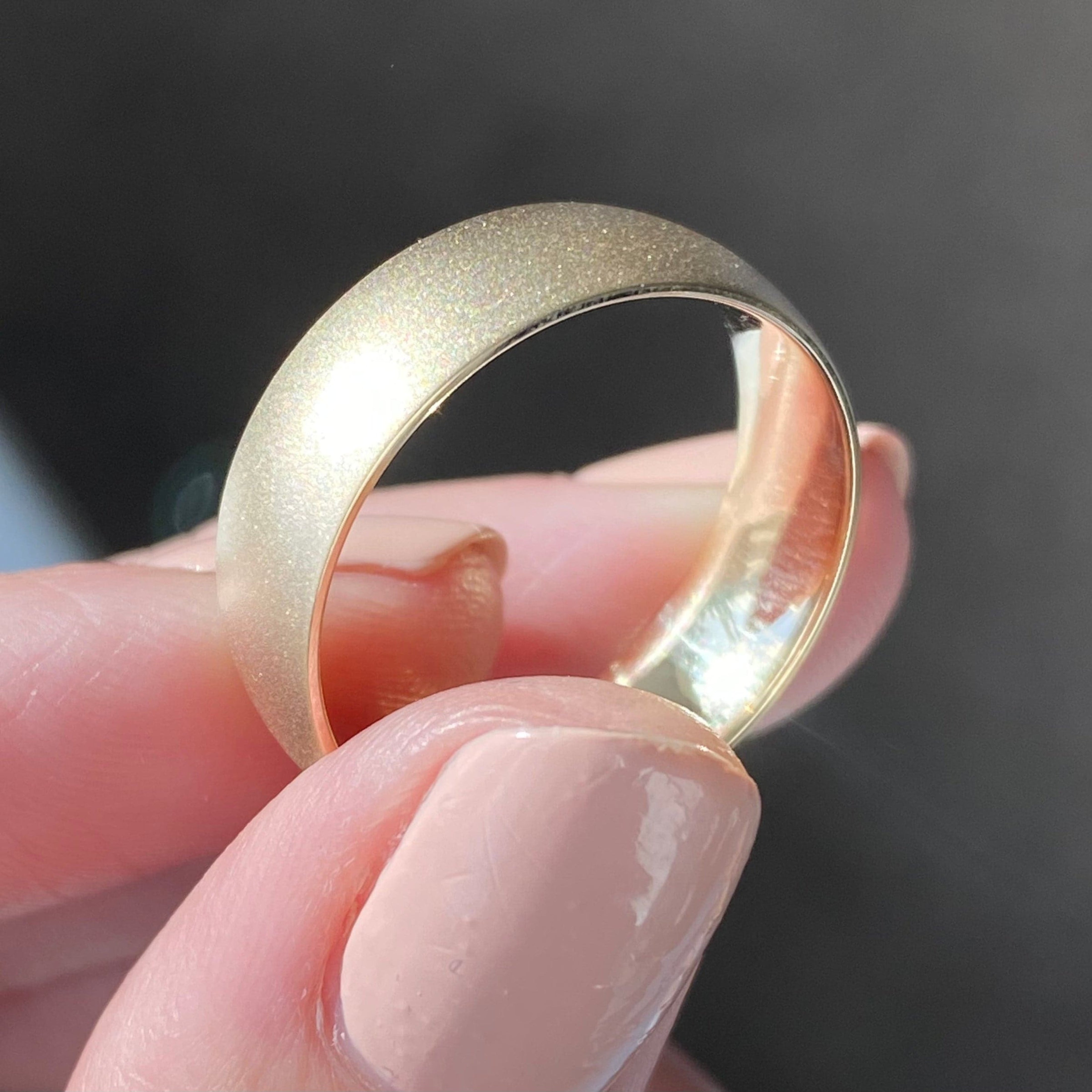 Almindelig guld bryllup dårlig ring | Håndlavet ring | Jubilæumsring | Valentins gave