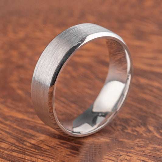 Cathedral Plain Silver Anniversary Handcrafted Valentine Gift Band