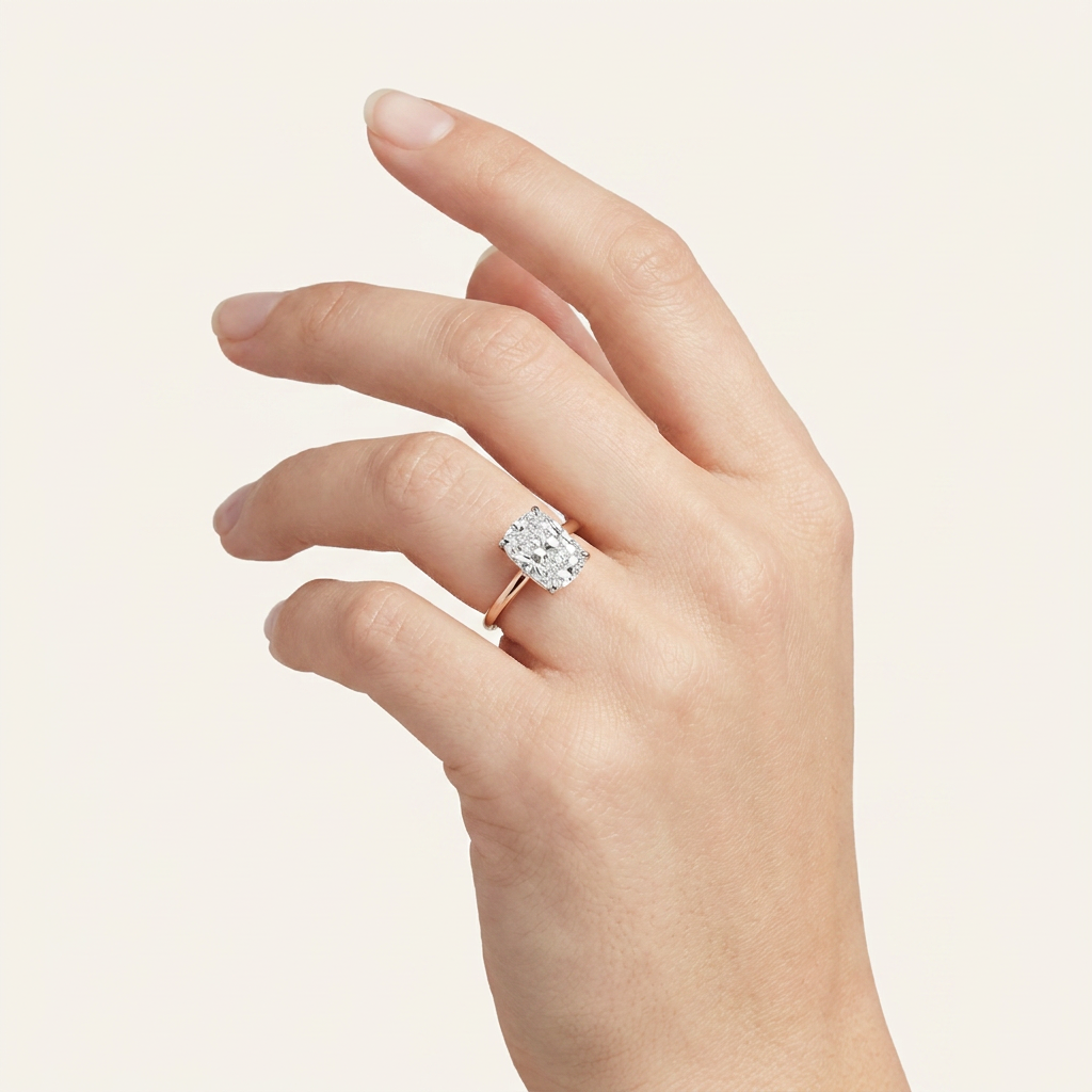 Moissanite 2.00 CT Cushion Cut Diamond Solitaire Ring (V-Edwardian)