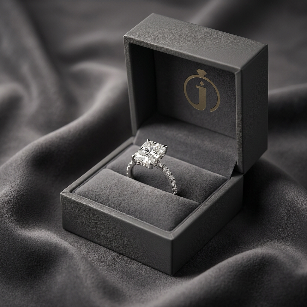 Moissanite 1.80 CT Radiant Cut Diamond Solitaire Ring