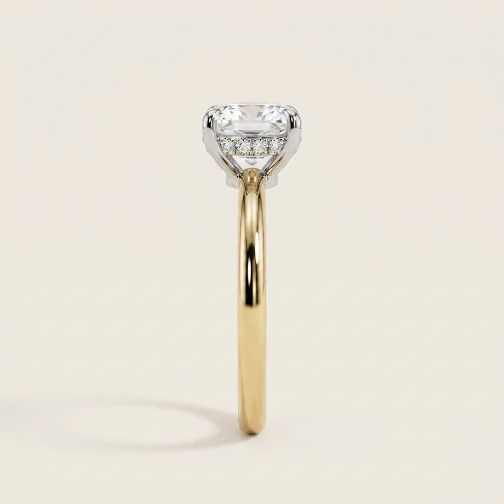 Moissanite 3.47 CT Round Cut Diamond Solitaire Ring