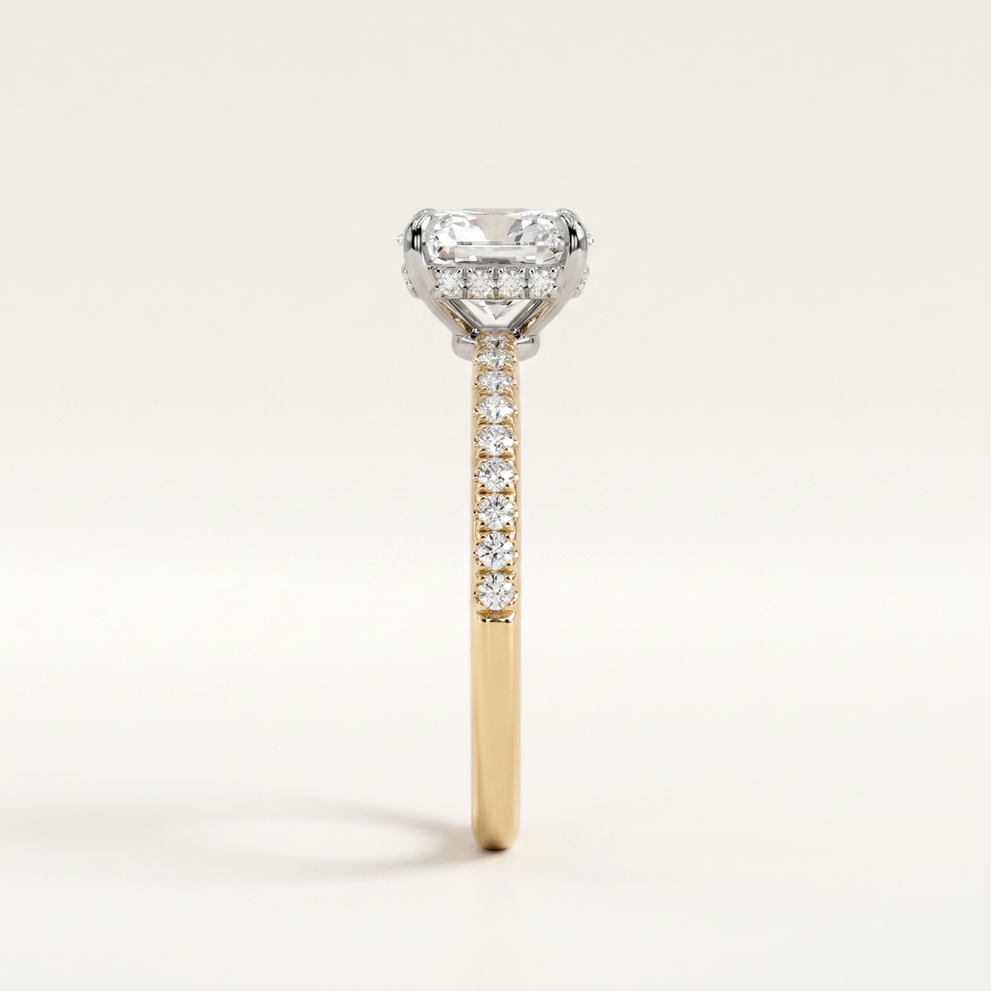 Moissanite 2.70 CT Cushion Cut Diamond Solitaire Ring