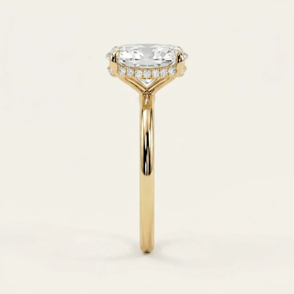 Moissanite 3.20 CT Cushion Cut Diamond Solitaire Ring
