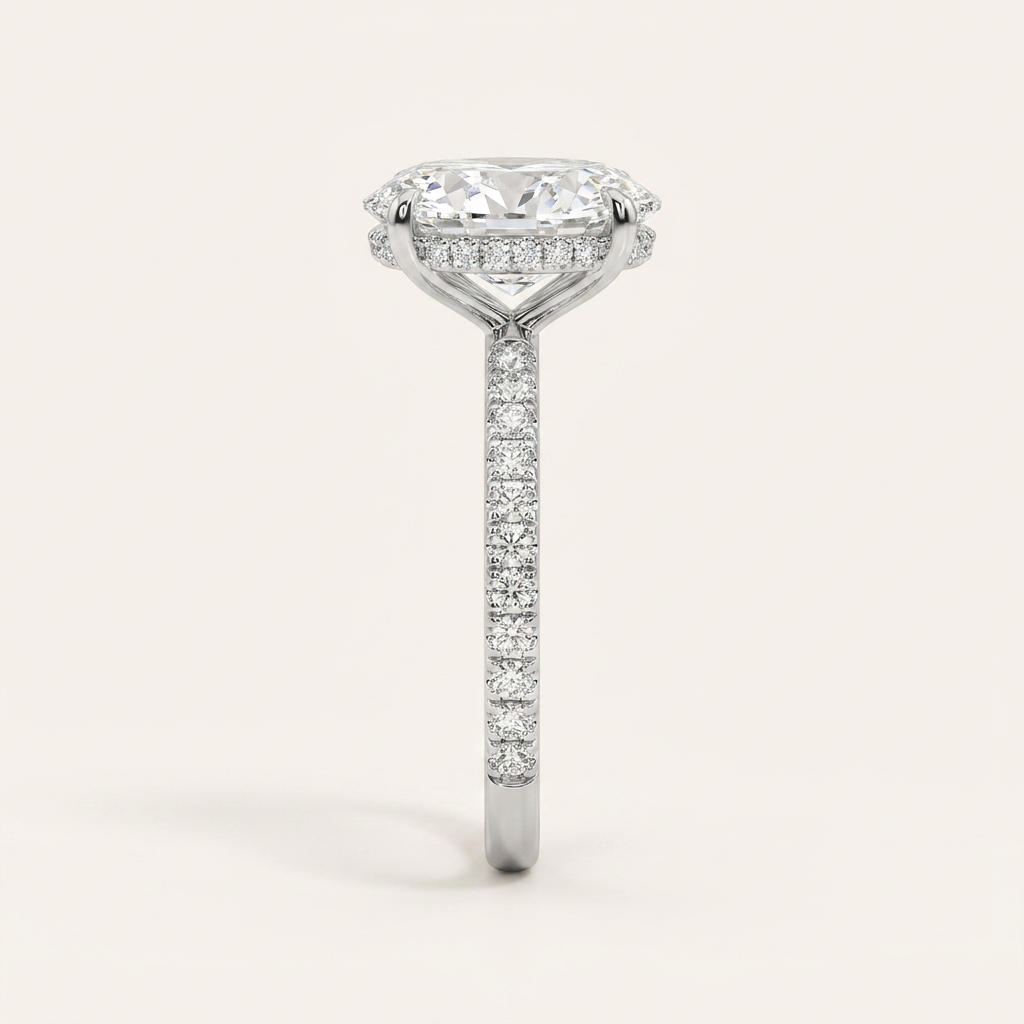 Moissanite 2.50 CT Oval Cut Diamond Solitaire Ring