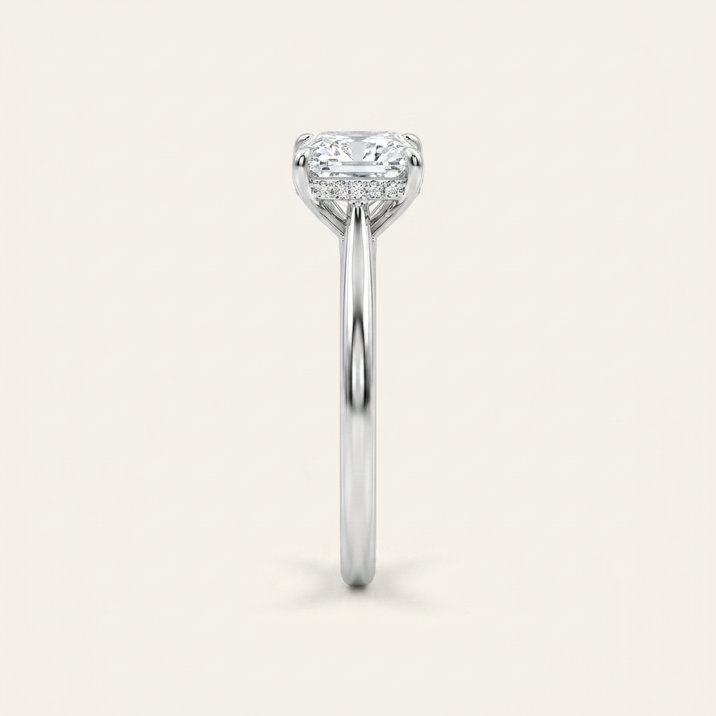 Moissanite 1.90 CT Princess Cut Diamond Solitaire Ring