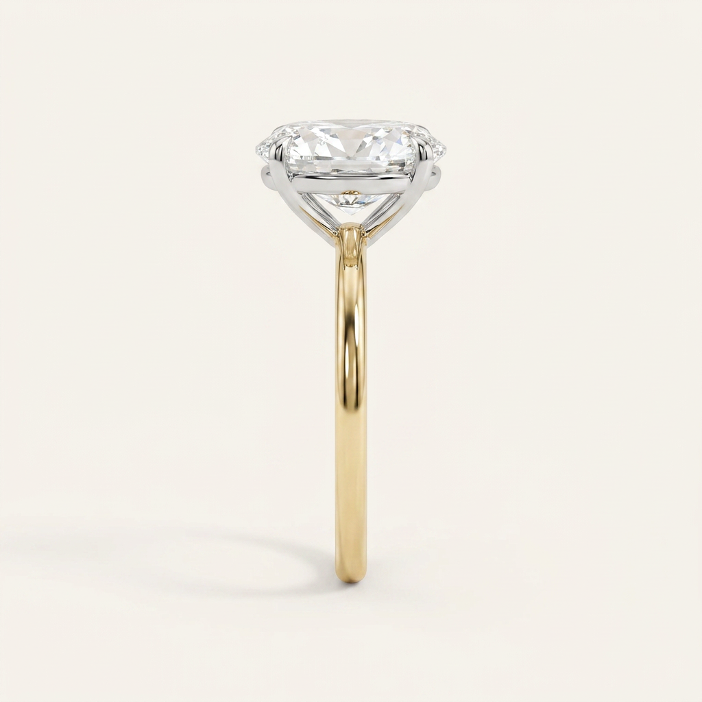 Moissanite 1.90 CT Oval Cut Diamond Solitaire Ring