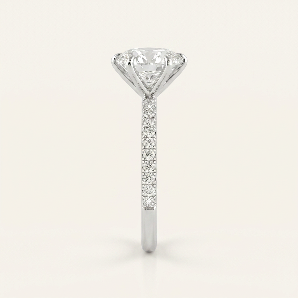 Moissanite 1.20 CT Round Cut Diamond Solitaire Ring