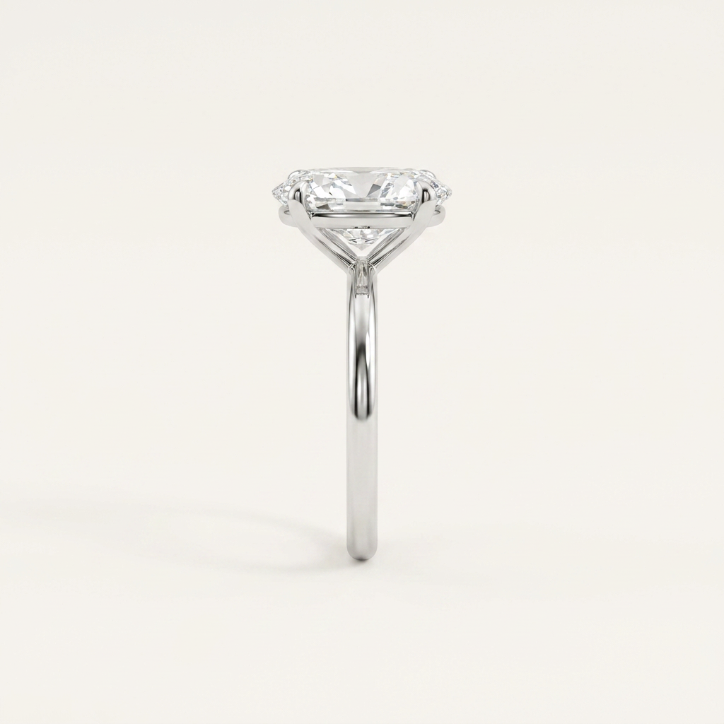 Moissanite 3.32 CT Pear Cut Diamond Solitaire Ring
