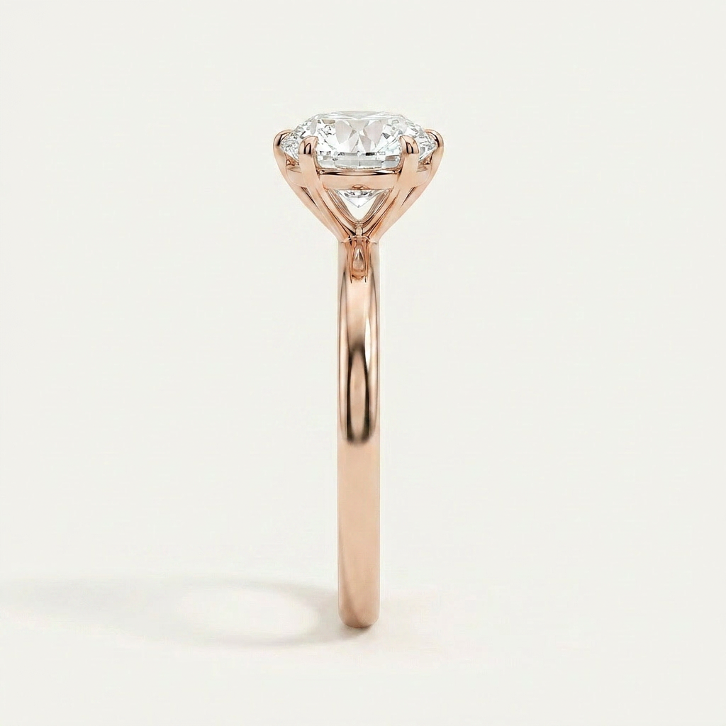 Moissanite 1.10 CT Round Cut Diamond Solitaire Ring