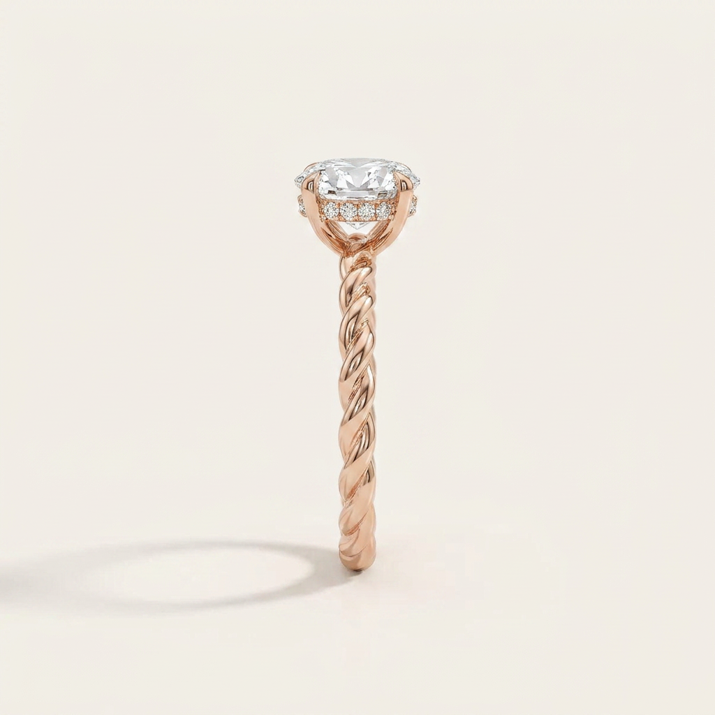 Moissanite 1.50 CT Round Cut Diamond Solitaire Ring
