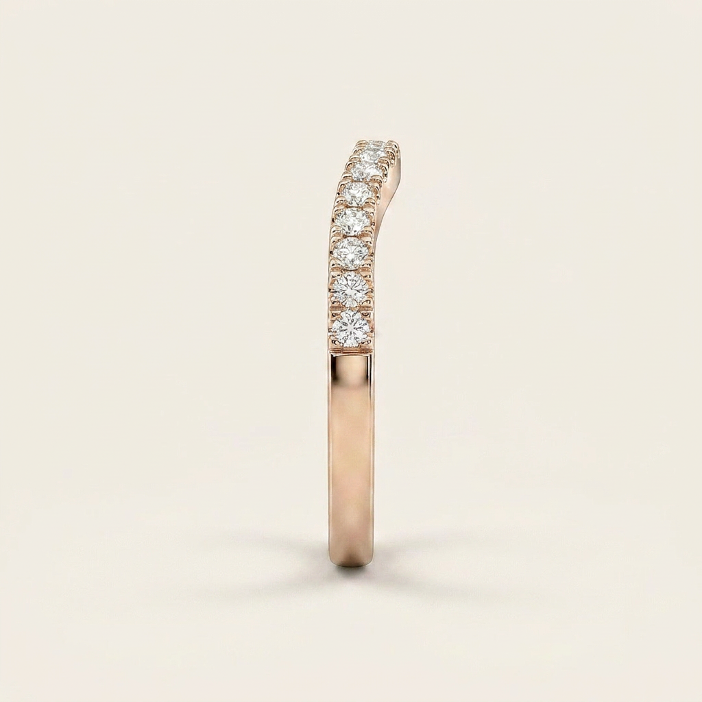 Moissanite 0.20 CT Round Cut Diamond Ring (V-Brutalist)